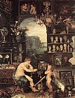 Jan the elder Brueghel The Sense of Sight [detail 1] painting